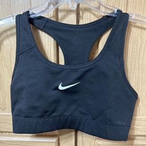 Nike Dri-Fit Womens Sports Bra Pullover Black Medium Compression Stretch Running